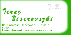 terez miserovszki business card